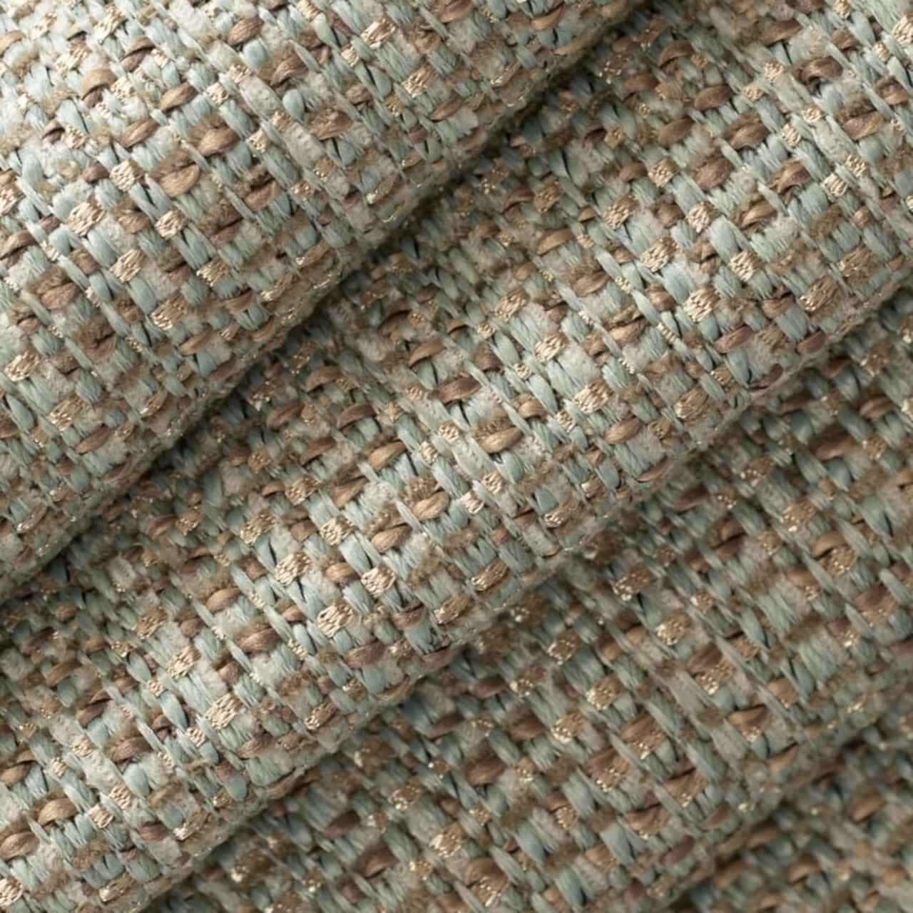 Aqua Textured Tweed Upholstery Fabric by The Yard - SKU: Briggs Mist